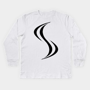 Smellville ‘S’ Logo Black Kids Long Sleeve T-Shirt